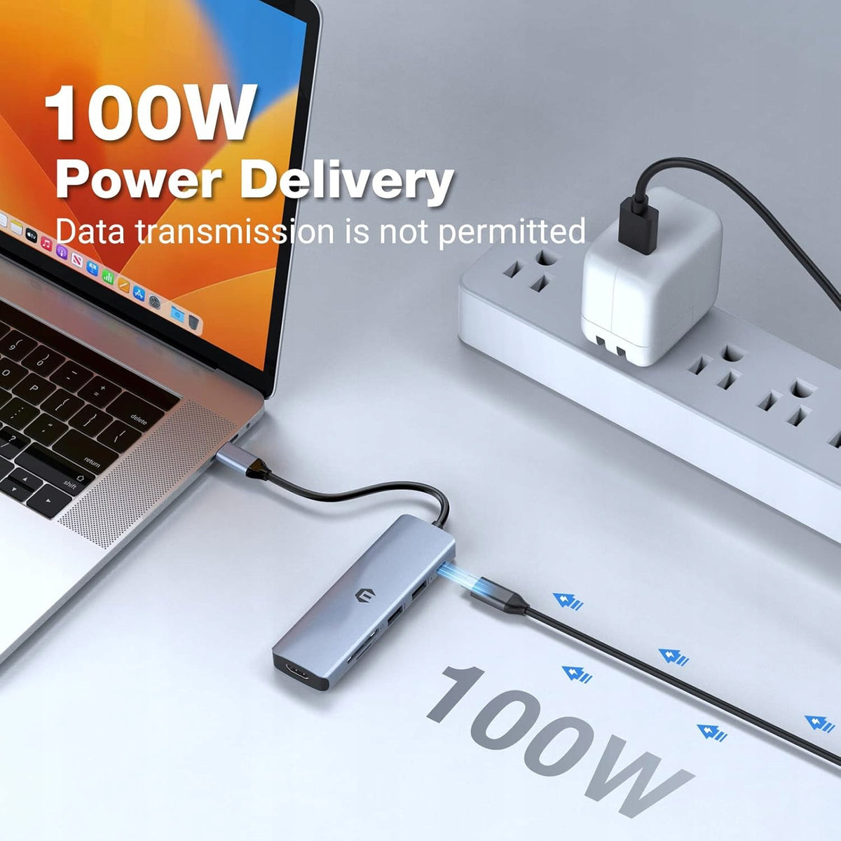 Hub USB C Adapter USB C 6in1 Docking Station with 4K HDMI AYCLIF PD 100W Manufacturer code HB033