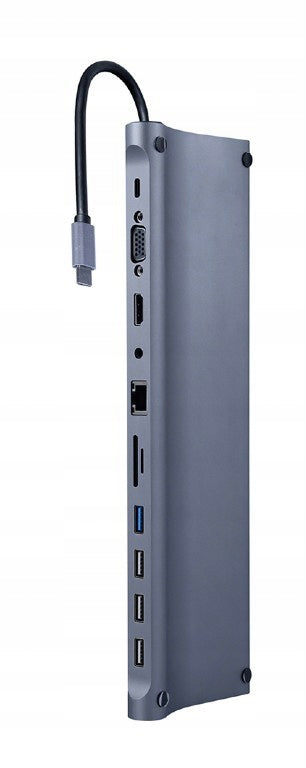 Hub USB-C PD GbE VGA HDMI 4xUSB SD Card Reader Manufacturer Gembird