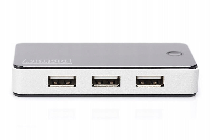 Hub USB DIGITUS DA-70222 7xUSB 2.0, active, black Manufacturer code 604352665