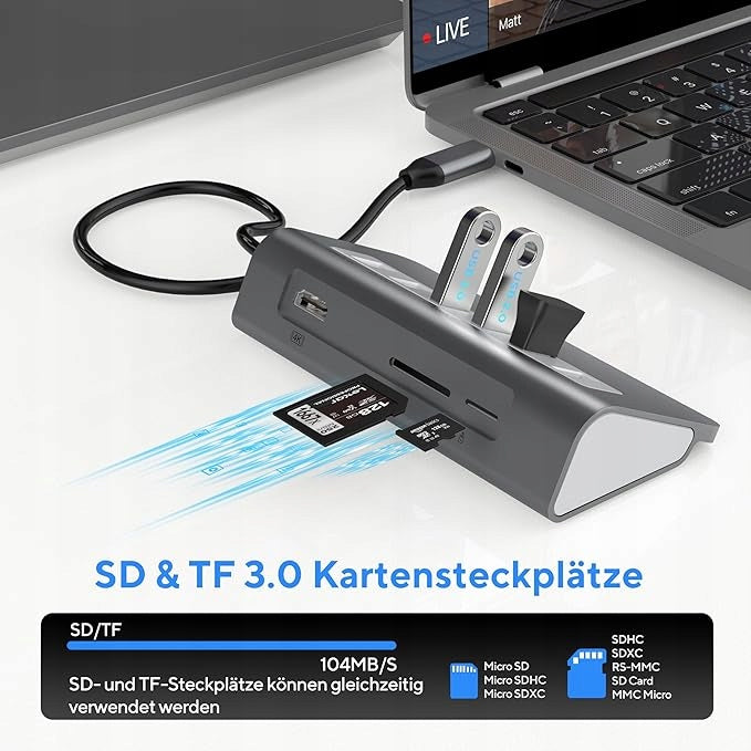 Hub USB Mosirui 9in1 Docking Station Multiport Manufacturer code 0001