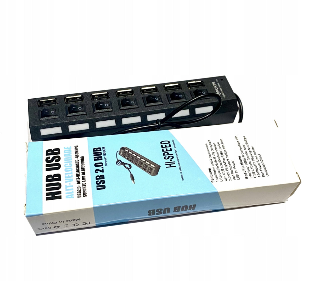 Hub USB Multiport Splitter Adapter USB 2.0 5V 480Mbps EAN (GTIN) 721436152209
