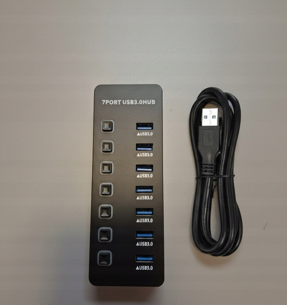 Hub Usb Ports Independent Buttons 7 Ports