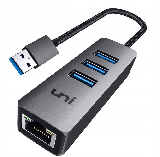 Hub adapter USB UNI X543 RJ45 4 ports