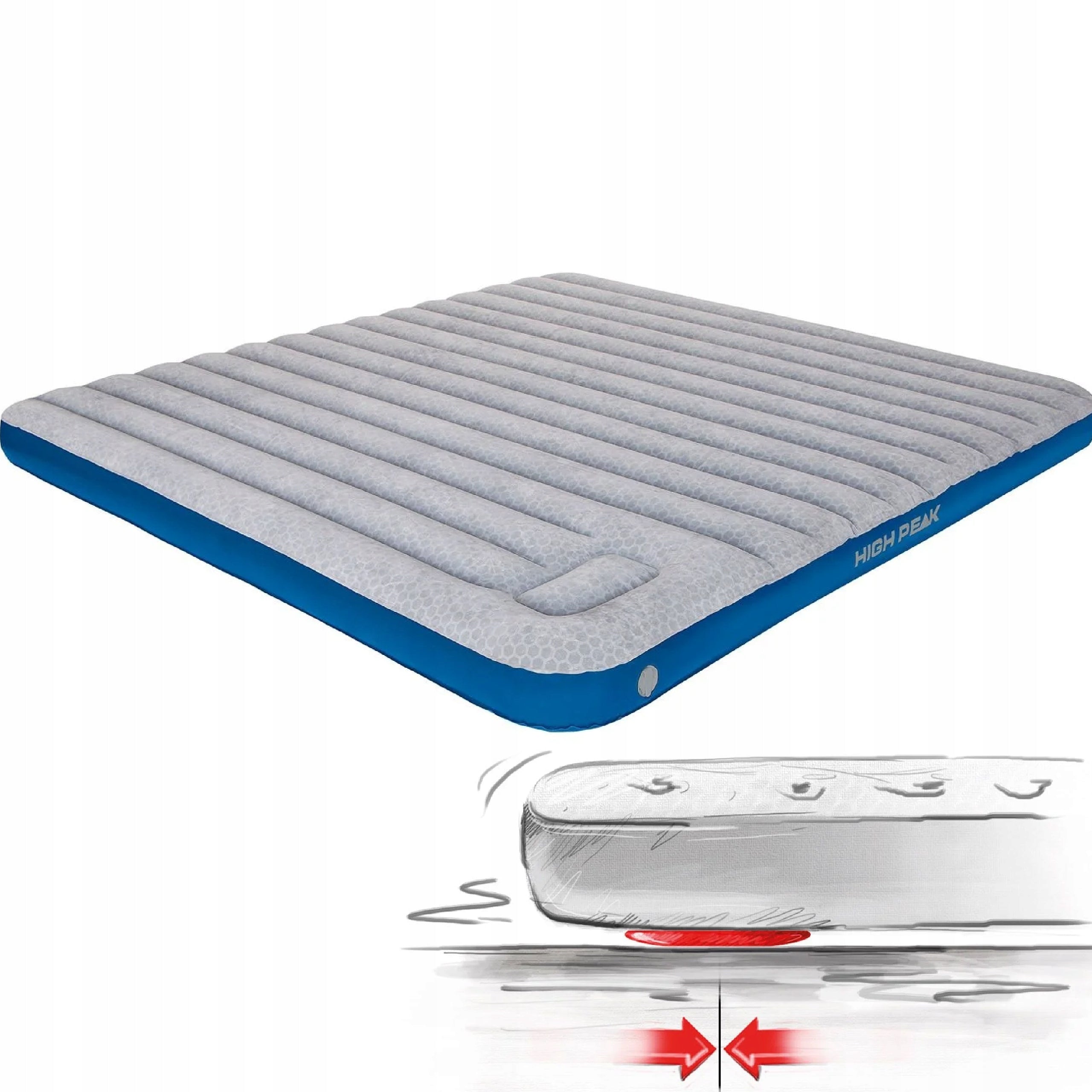 Huge double air bed High Peak Double mattress 185x20x210