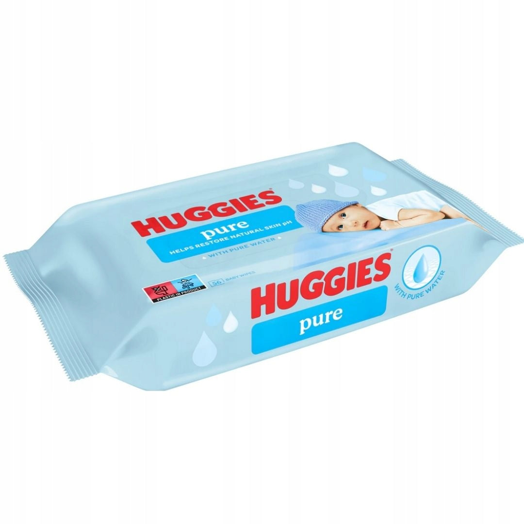Huggies PURE WATER wet wipes for babies 10x Packaging status original