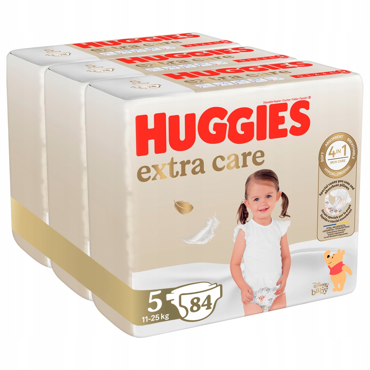 Huggies diapers Extra Care size 5 set 3x28pcs Packaging status original