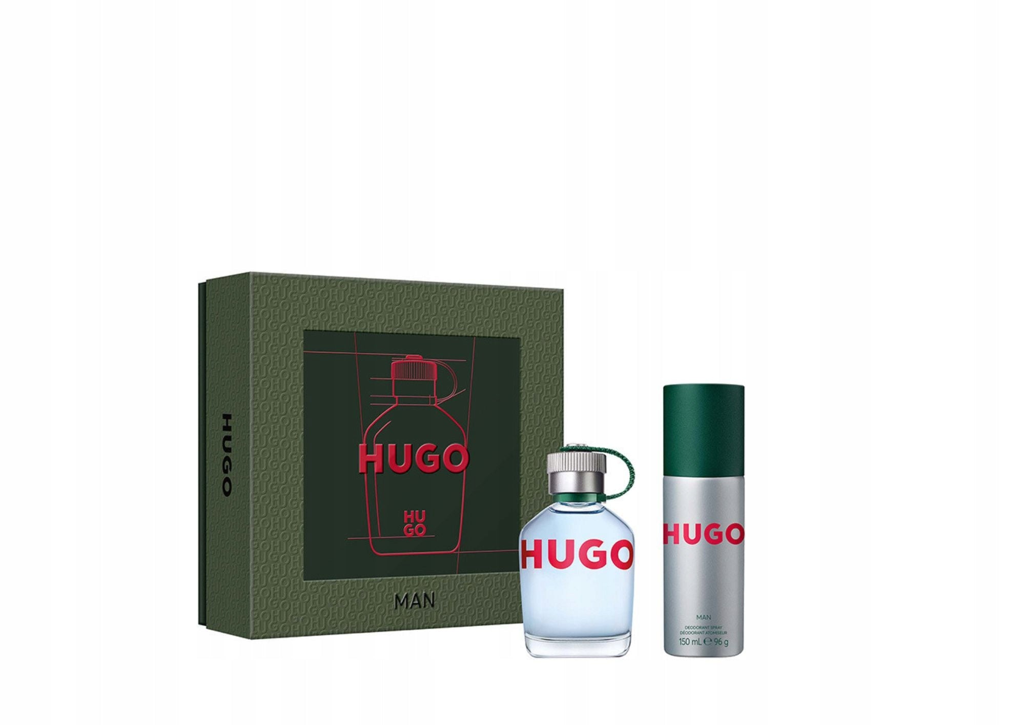 Hugo Boss, Man, set: eau de toilette 75 ml, deodorant spray 150 ml