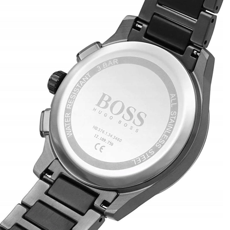 Hugo Boss Peak 1513814 Men’s Chronograph Watch Grey 44mm 5 ATM Brand Hugo Boss