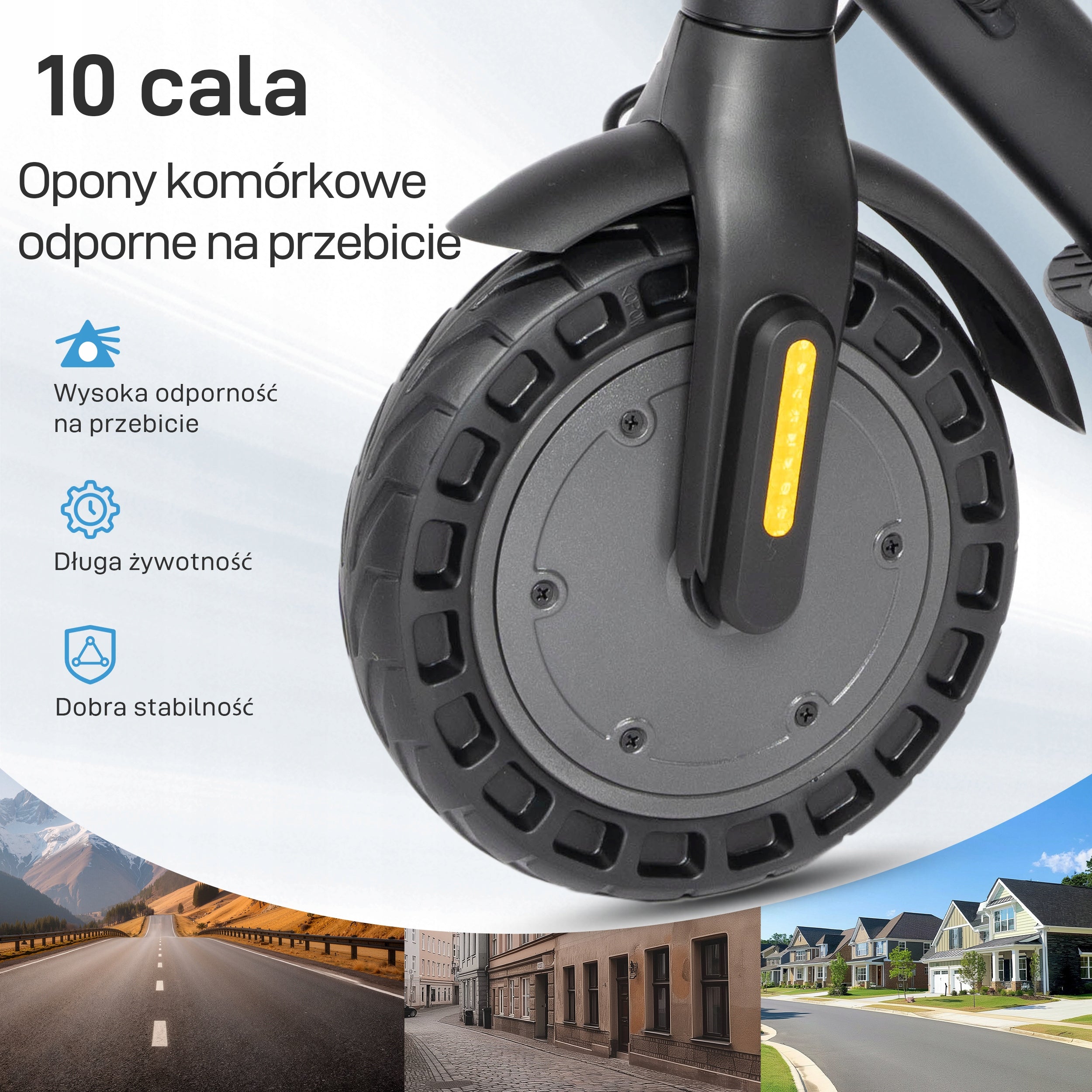 Hulajnoga Elektryczna Dla Dorosłych Składana Terenowa 36V 500W 10" Model Hulajnoga Elektryczna 10