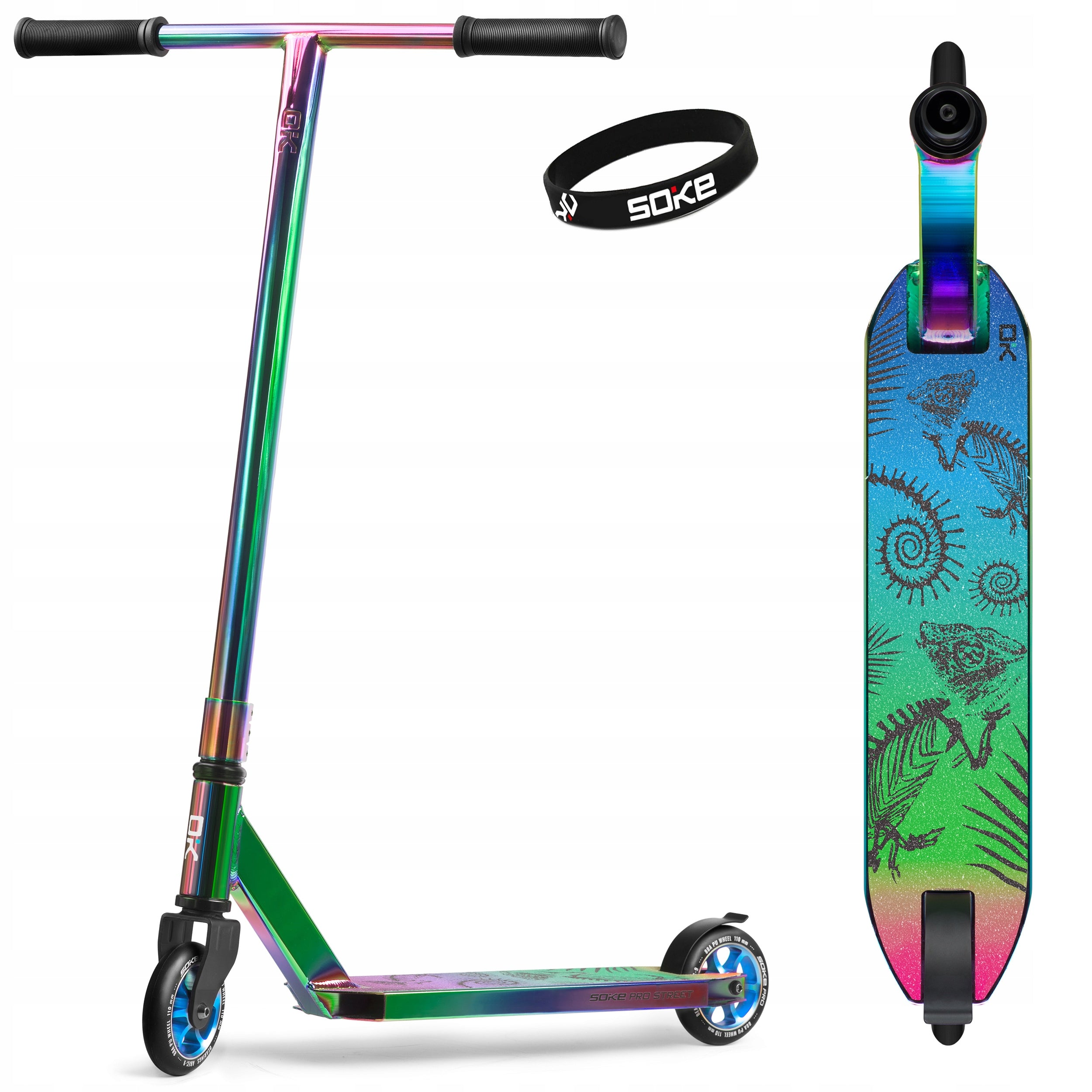 Stunt-Scooter Soke PRO Street, farbig 