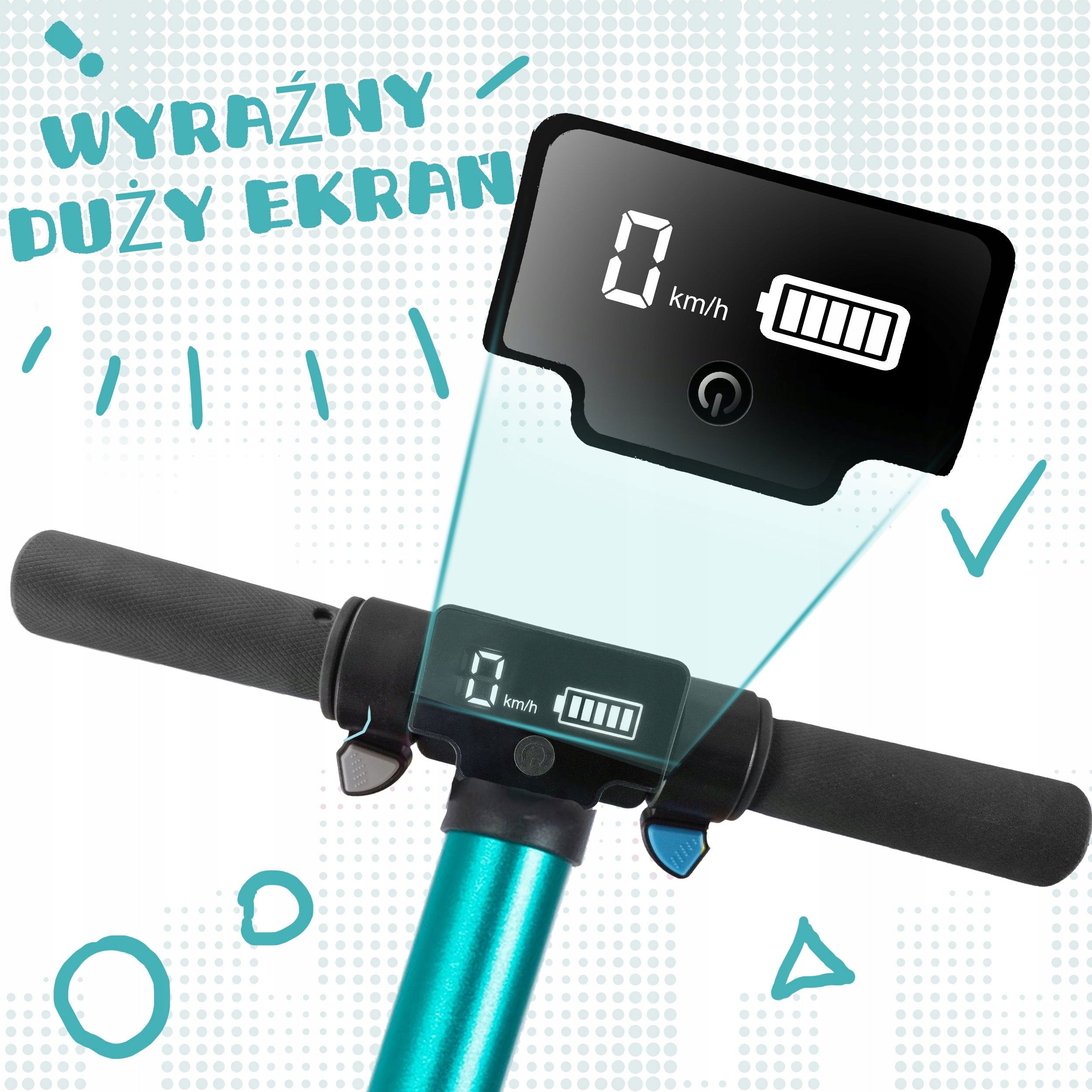 Hulajnoga elektryczna dla dzieci, Składany pojazd LED 14 km/h 150W 65kg Weight 6.5 kg