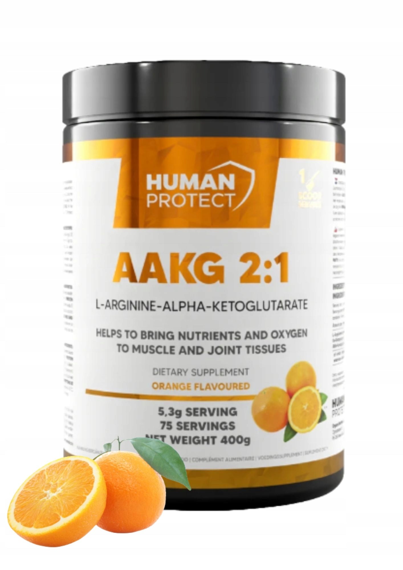 Human Protect AAKG 2:1 400g ARGININA MUSCLE PUMP Orange