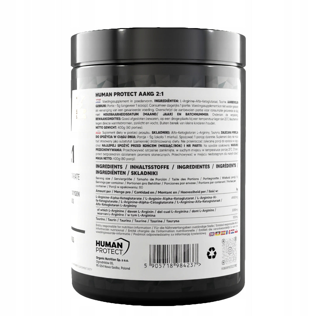 Human Protect - AAKG 2:1 - 400g apple Brand Human Protect