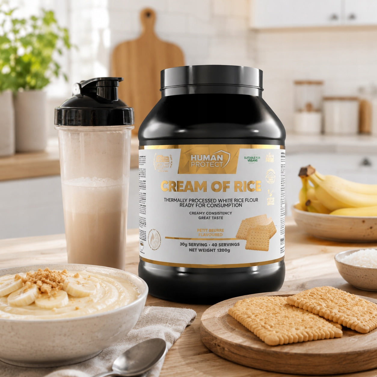 Human Protect CREAM OF RICE 1200g Packaging status original