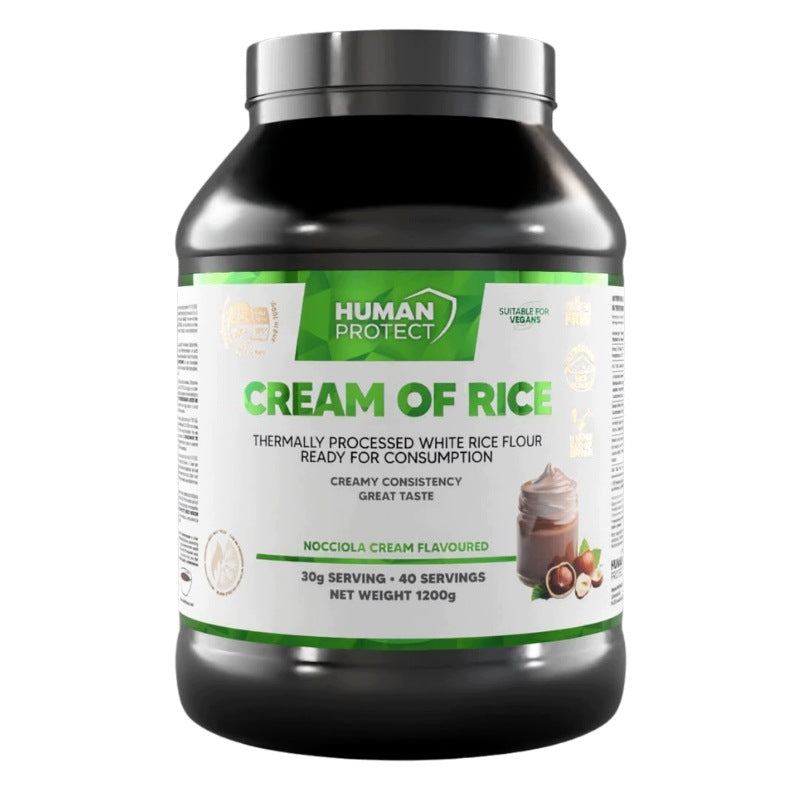 Human Protect CREAM OF RICE 1200g RICE GRUEL CARBOHYDRATES Nocciola