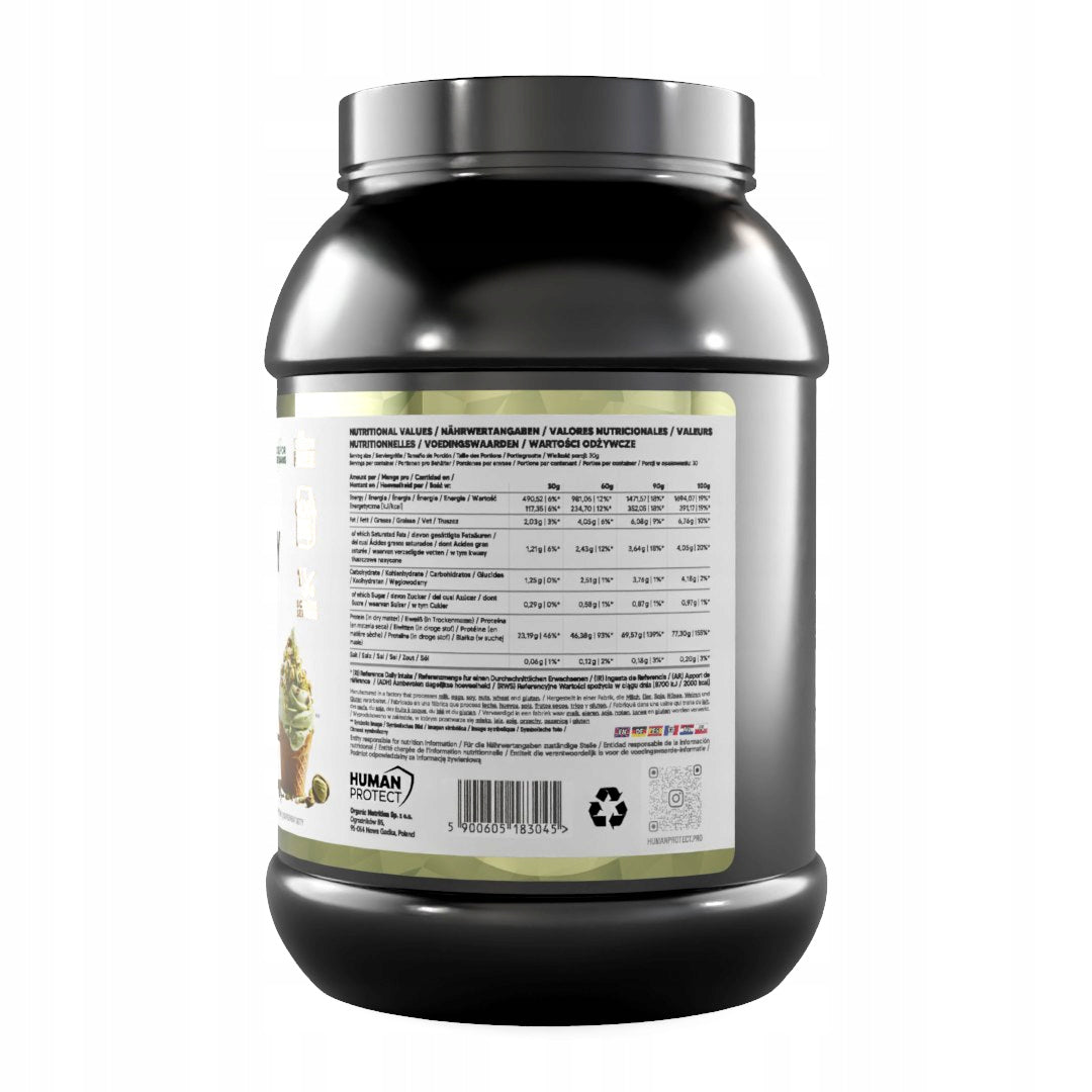 Human Protect PURE WHEY CONCENTRATE 900g PROTEIN CONCENTRATE Pistachio Ice Expiration date at least 3 months from the date of purchase