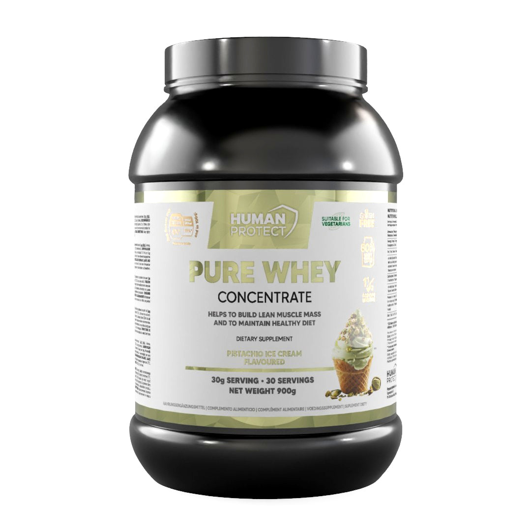 Human Protect PURE WHEY CONCENTRATE 900g PROTEIN CONCENTRATE Pistachio Ice