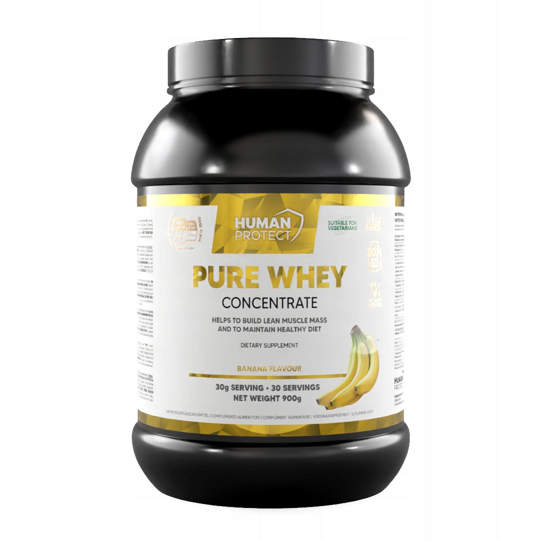 Human Protect PURE WHEY CONCENTRATE 900g PROTEIN CONCENTRATE WPC Banana