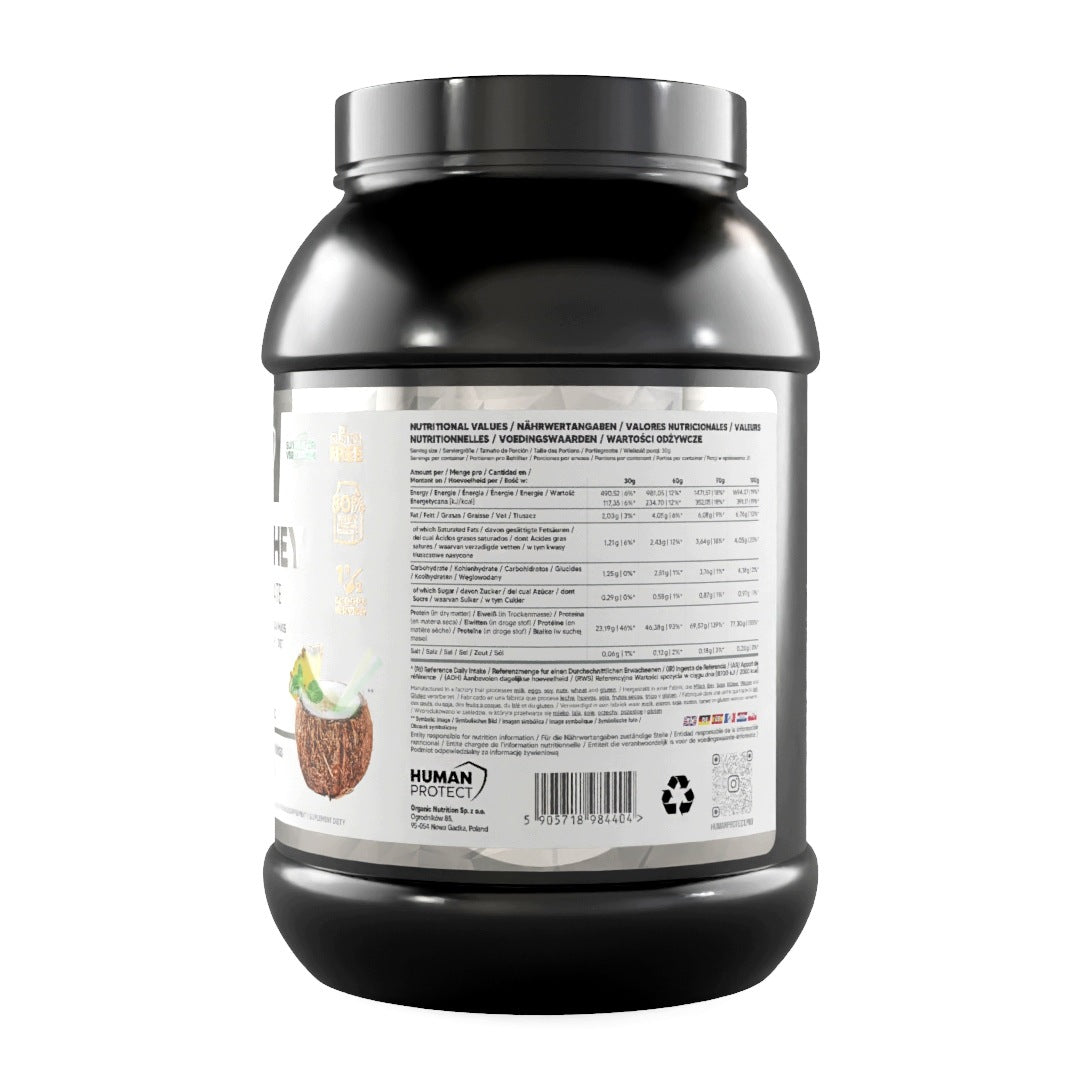 Human Protect PURE WHEY CONCENTRATE 900g PROTEIN CONCENTRATE WPC Malibu Packaging status original