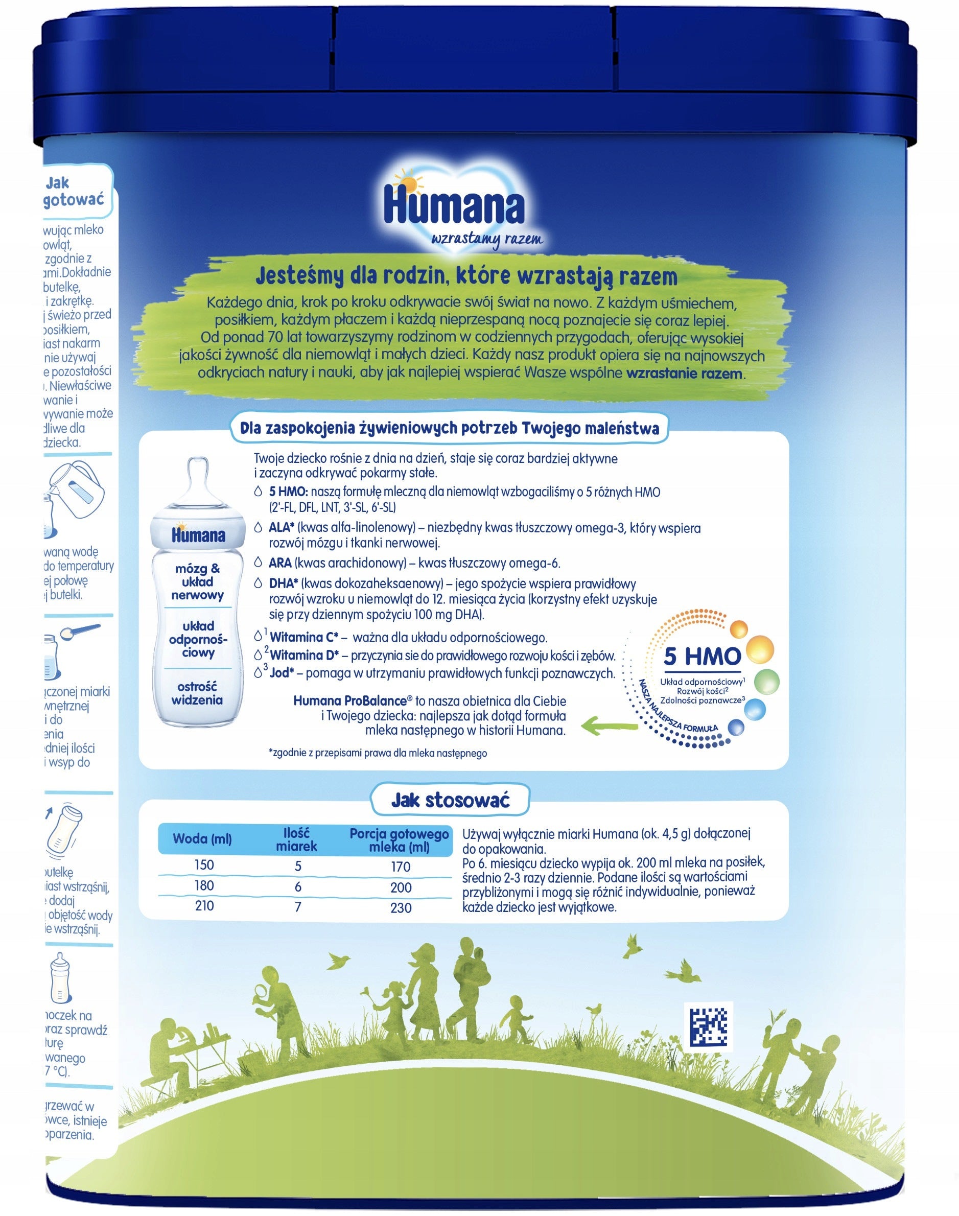 Humana 2 ProBalance milk after 6 months with 5 HMOs, 750g Manufacturer code 71298