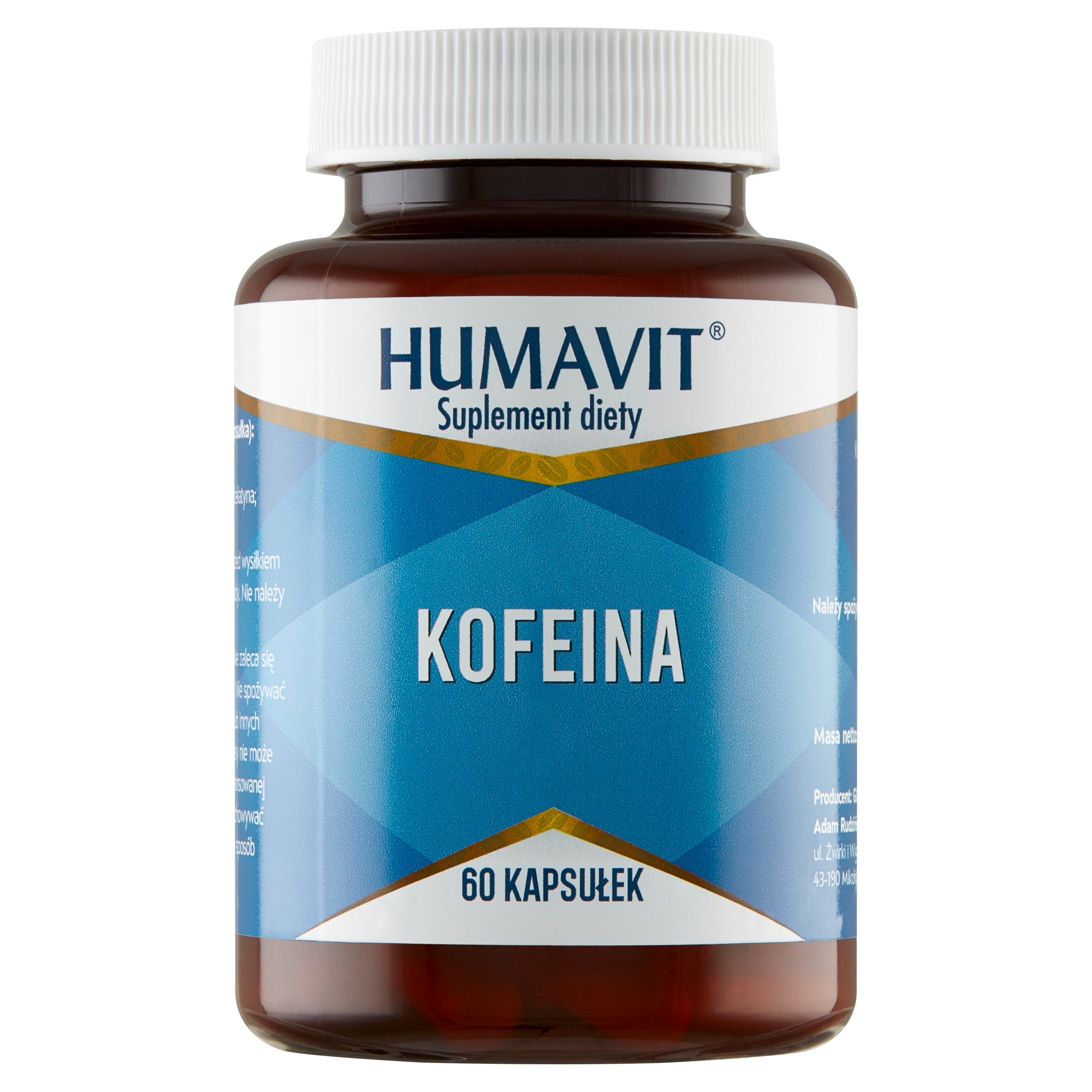 Humavit Caffeine 60 capsules Packaging status original