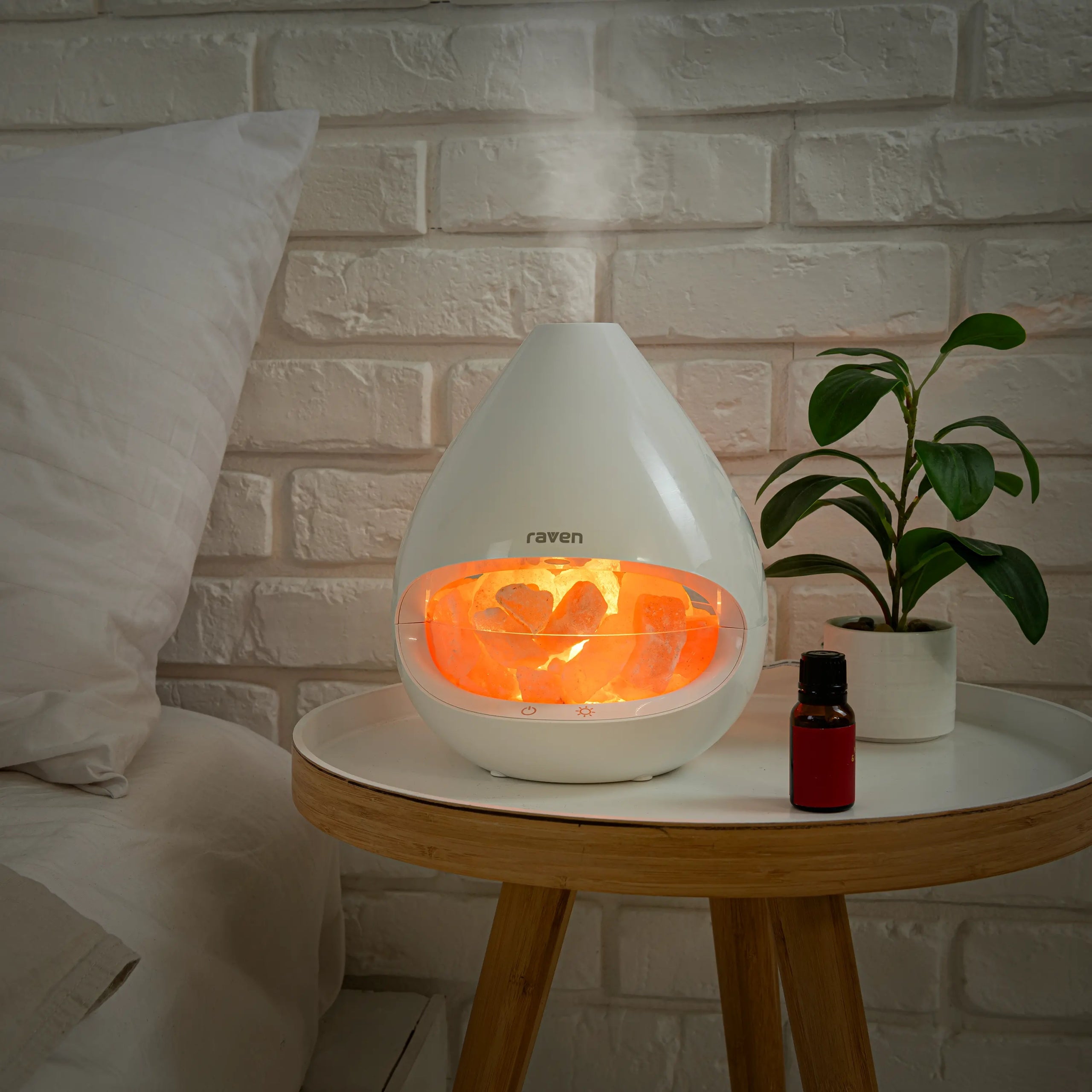 Humidifier Aromatizer Salt Lamp RAVEN ENA004 15m2 20W 150ml White Water tank capacity 0.15 l