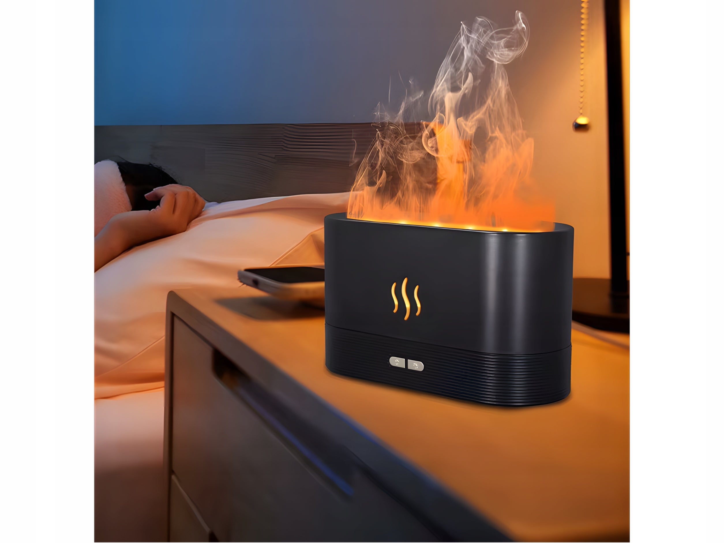 Humidifier Diffuser for Essential Oils Aromatherapy Fireplace Black EAN (GTIN) 5904501835930