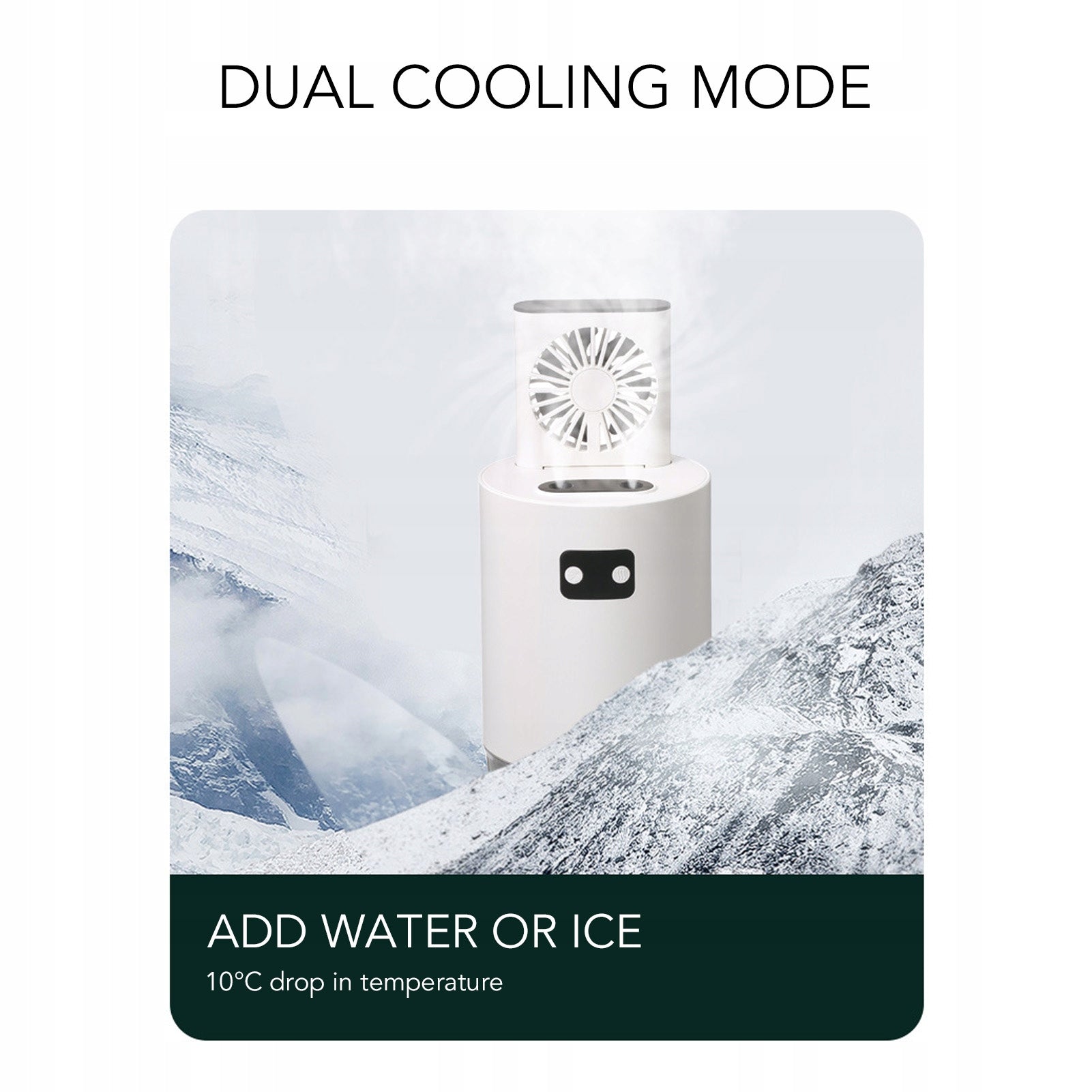 Humidifier with fan 2 in 1 1000 ml water tank USB charging FT Type not specified