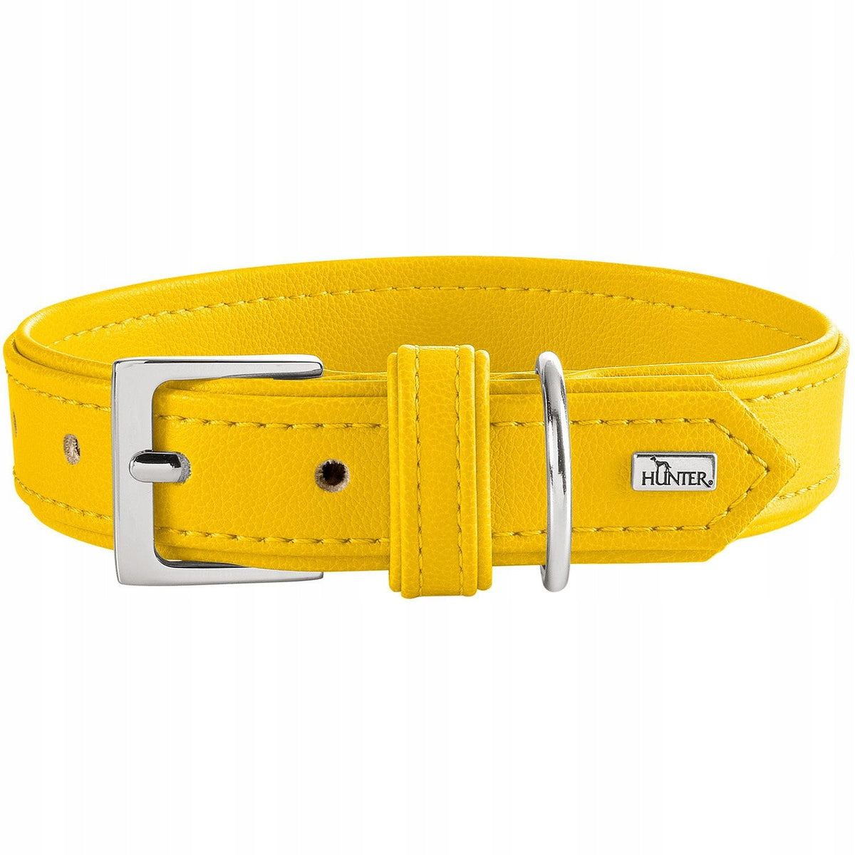 Hunter Amalfi Yellow 50/S-M Faux Leather Dog Collar