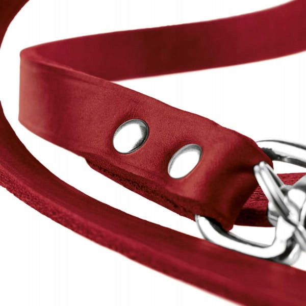 Hunter Leather leash for dog cowhide red 16/200 Manufacturer code 68352