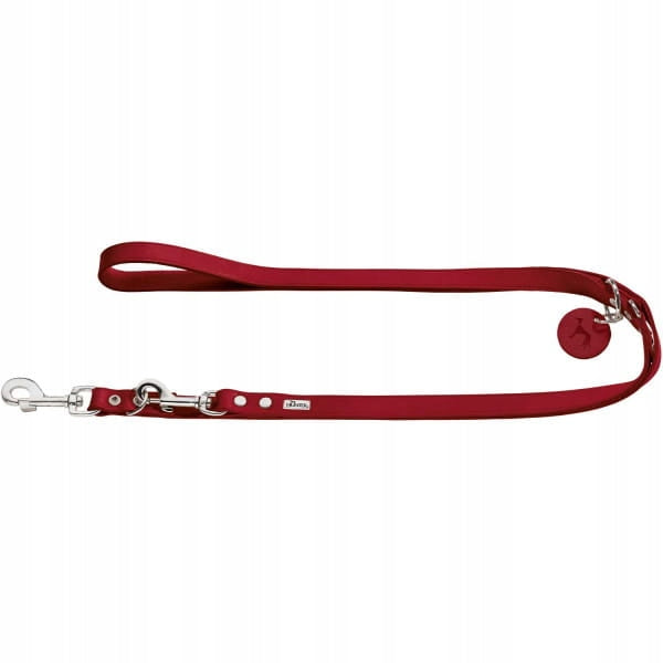 Hunter Leather leash for dog cowhide red 16/200