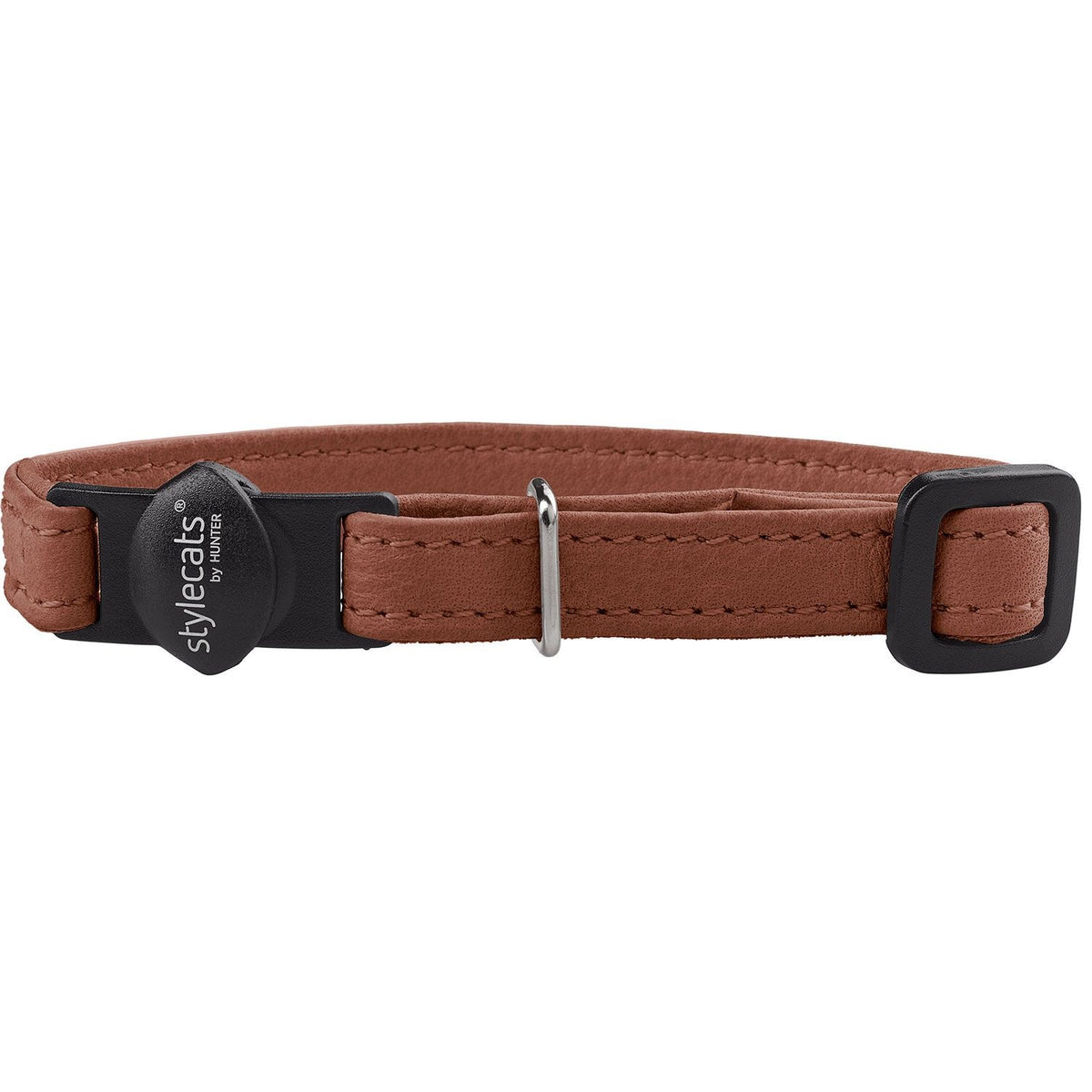 Hunter Luna Cognac Leather Cat Collar
