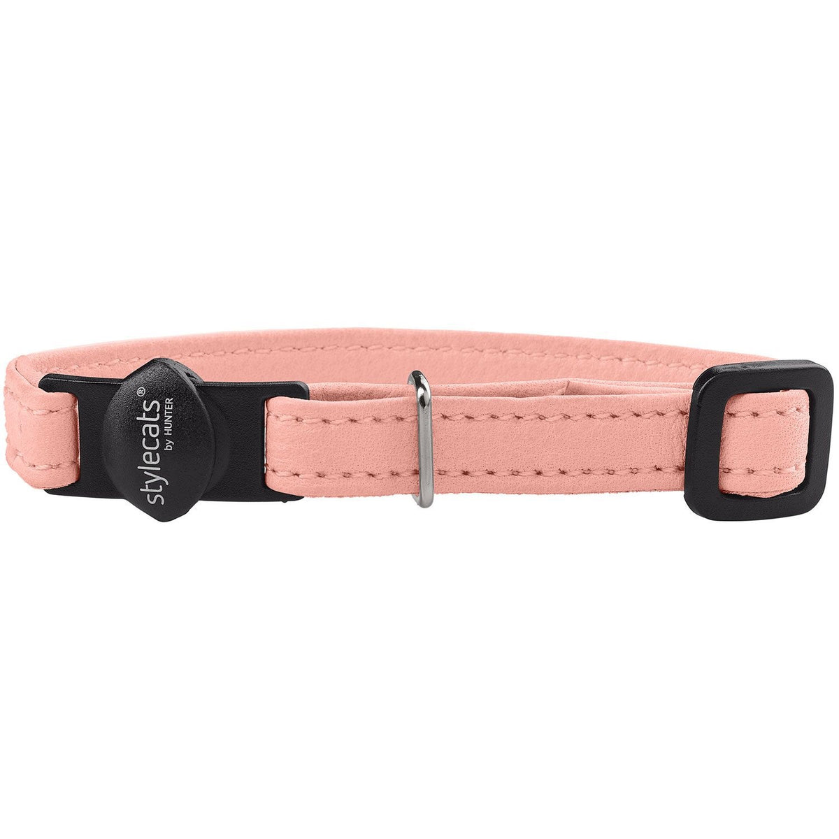 Hunter Luna light pink leather cat collar