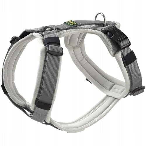 Hunter Maldon Up Dog Harness L, Grey, Reflective 3M, Adjustable