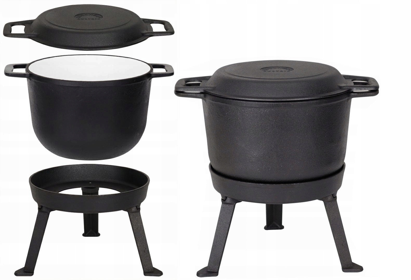 Hunting BOILER 10 L ENAMELLED FIRE PIT PAN Grill Enamel