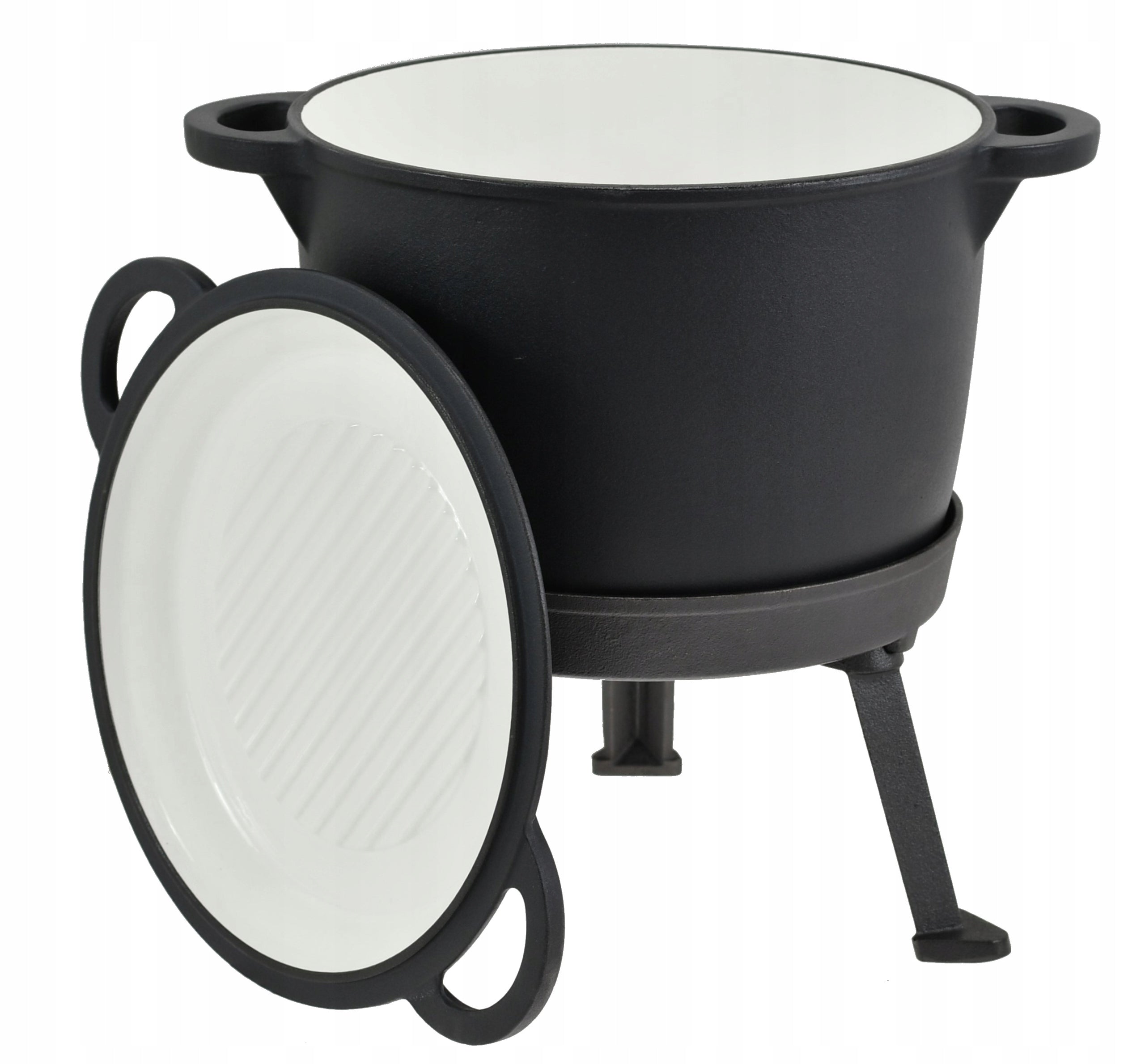 Hunting BOILER 12 L ENAMELLED FIREPLACE Pot PAN Grill Enamel Capacity 12 l