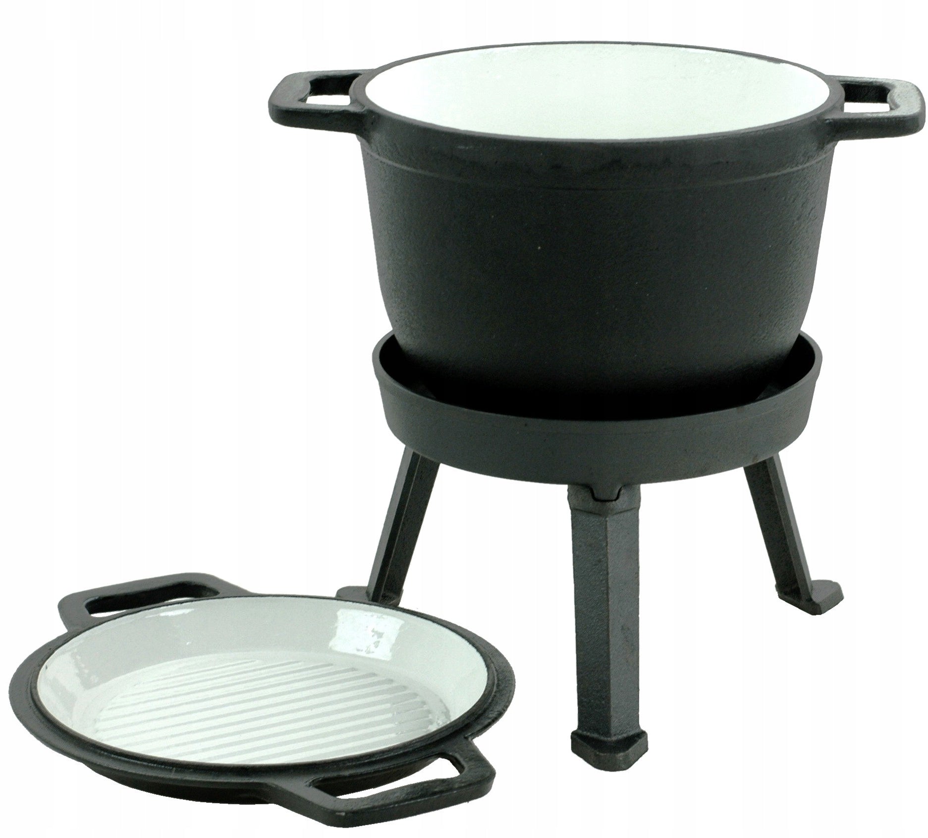 Hunting BOILER 8 L ENAMELLED FIRE PIT PAN Grill Enamel Manufacturer Rossner