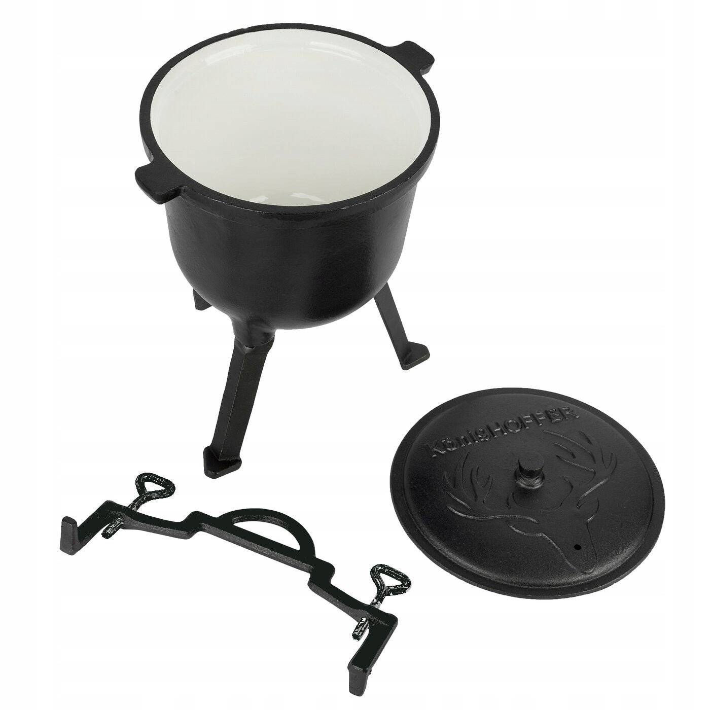 Hunting Boiler 8 L ENAMEL Cast Iron POT for Enamel Fireplace Capacity 8 l