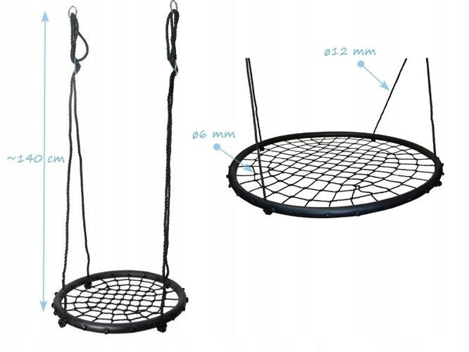 Schaukel „Storchennest“ 60 cm (schwarz) 4IQ 