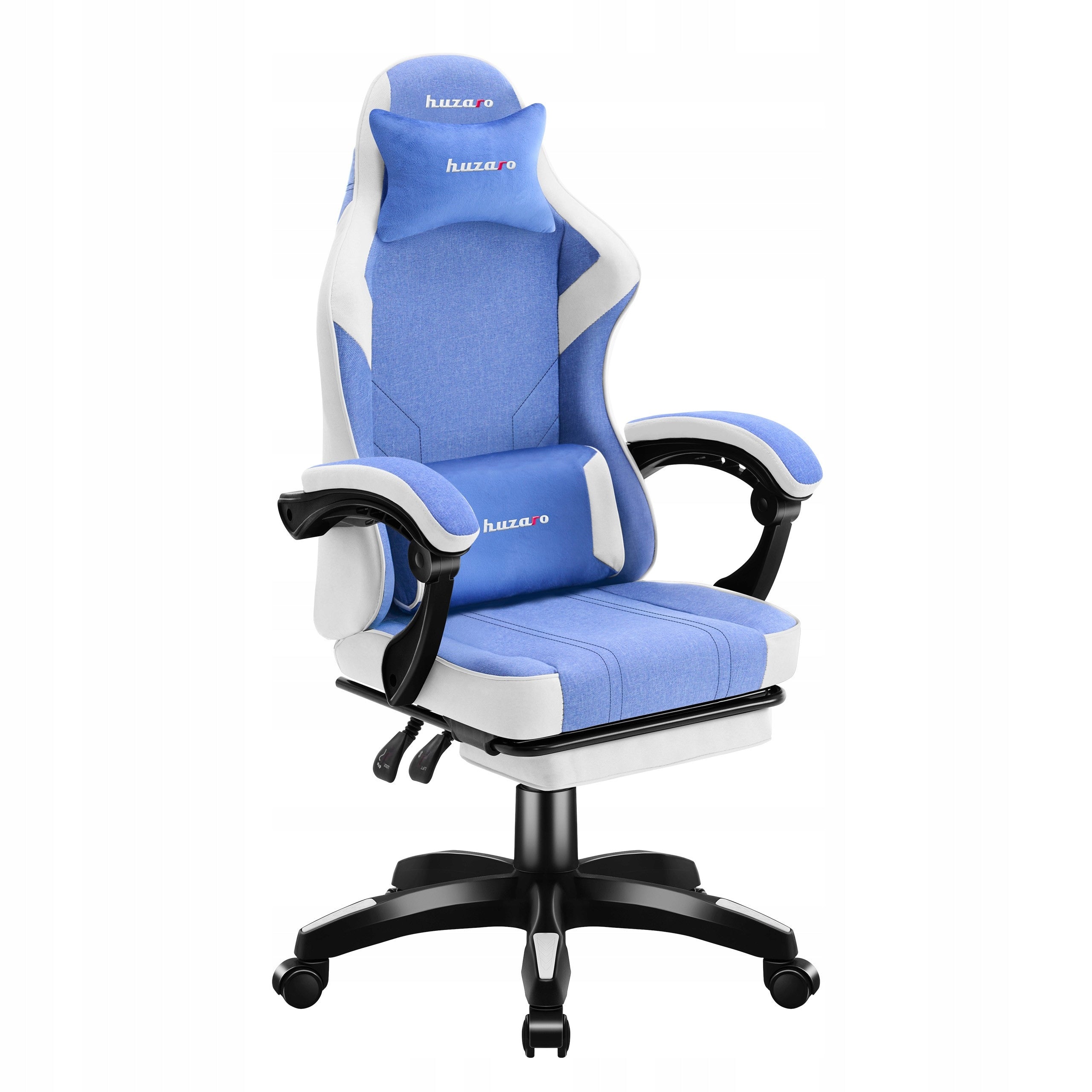 Huzaro Ergonomic chair with office gaming footrest FORCE 3.7 Blue Brand Huzaro