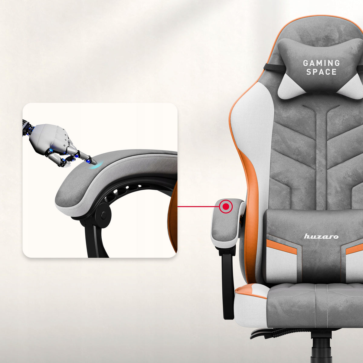Huzaro Force 2.7 Grey swivel chair Packaging status original
