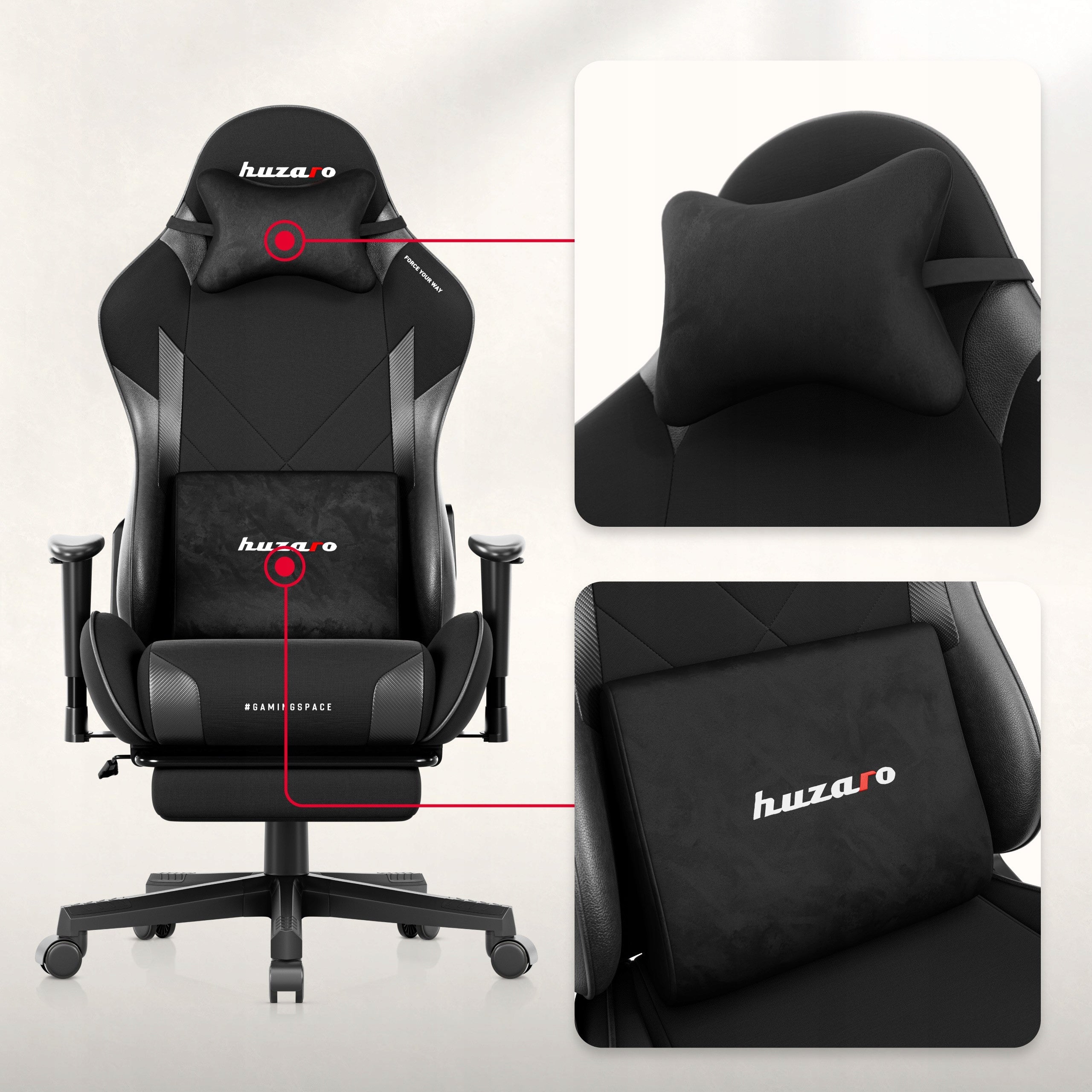 Huzaro Force 5.7 Black swivel chair Manufacturer code HU-FORCE 5.7 BLACK