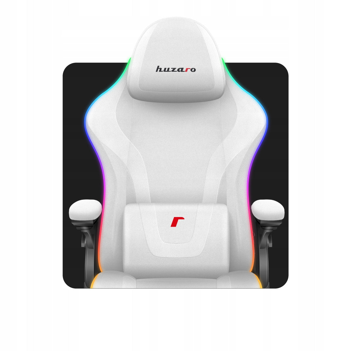 Huzaro LED office swivel GAMING CHAIR FORCE 4.6 RGB White Furniture height 129 cm