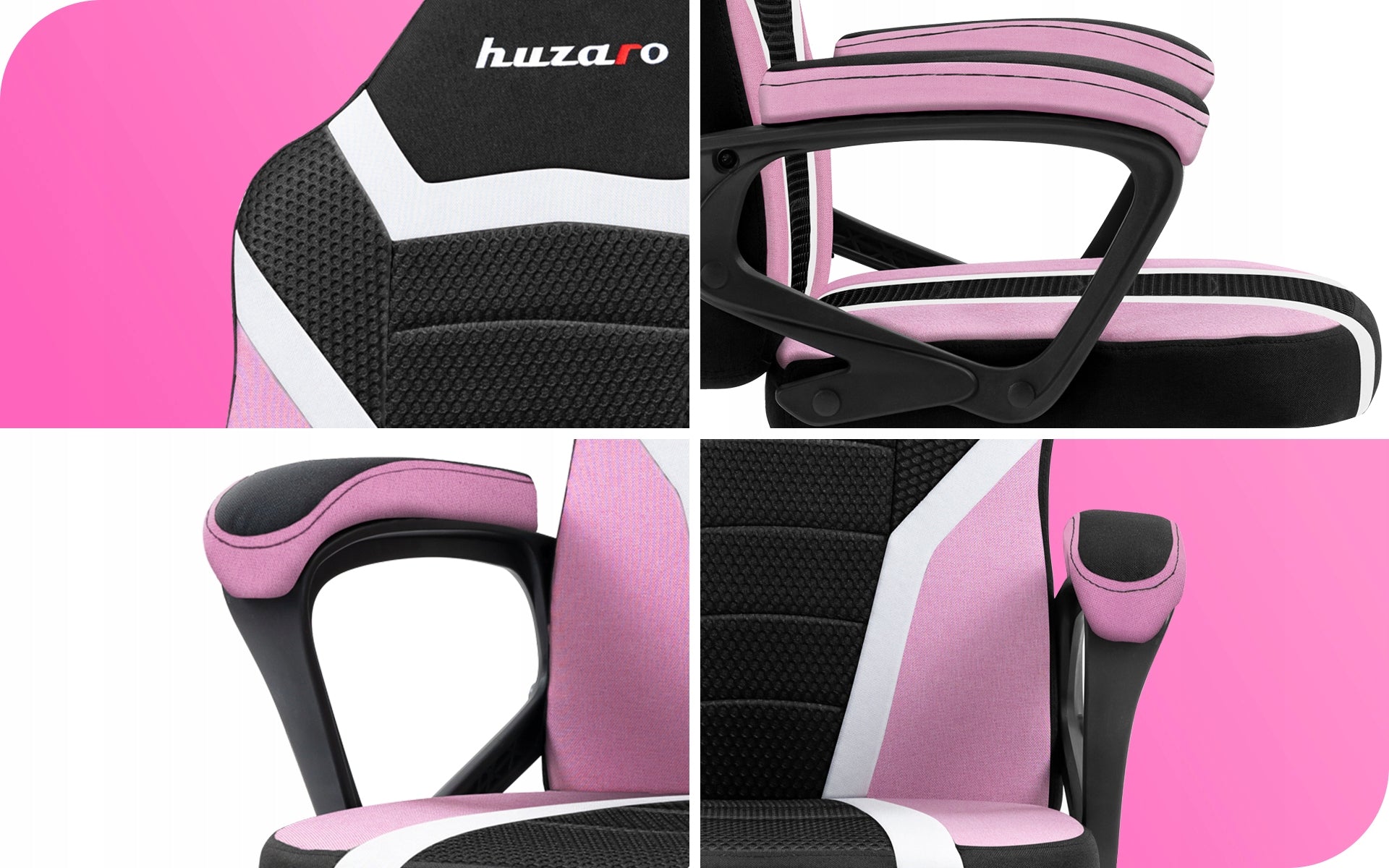 Huzaro Ranger Mesh 1.0 PINK SWIVEL GAMING CHAIR for children Packaging status original