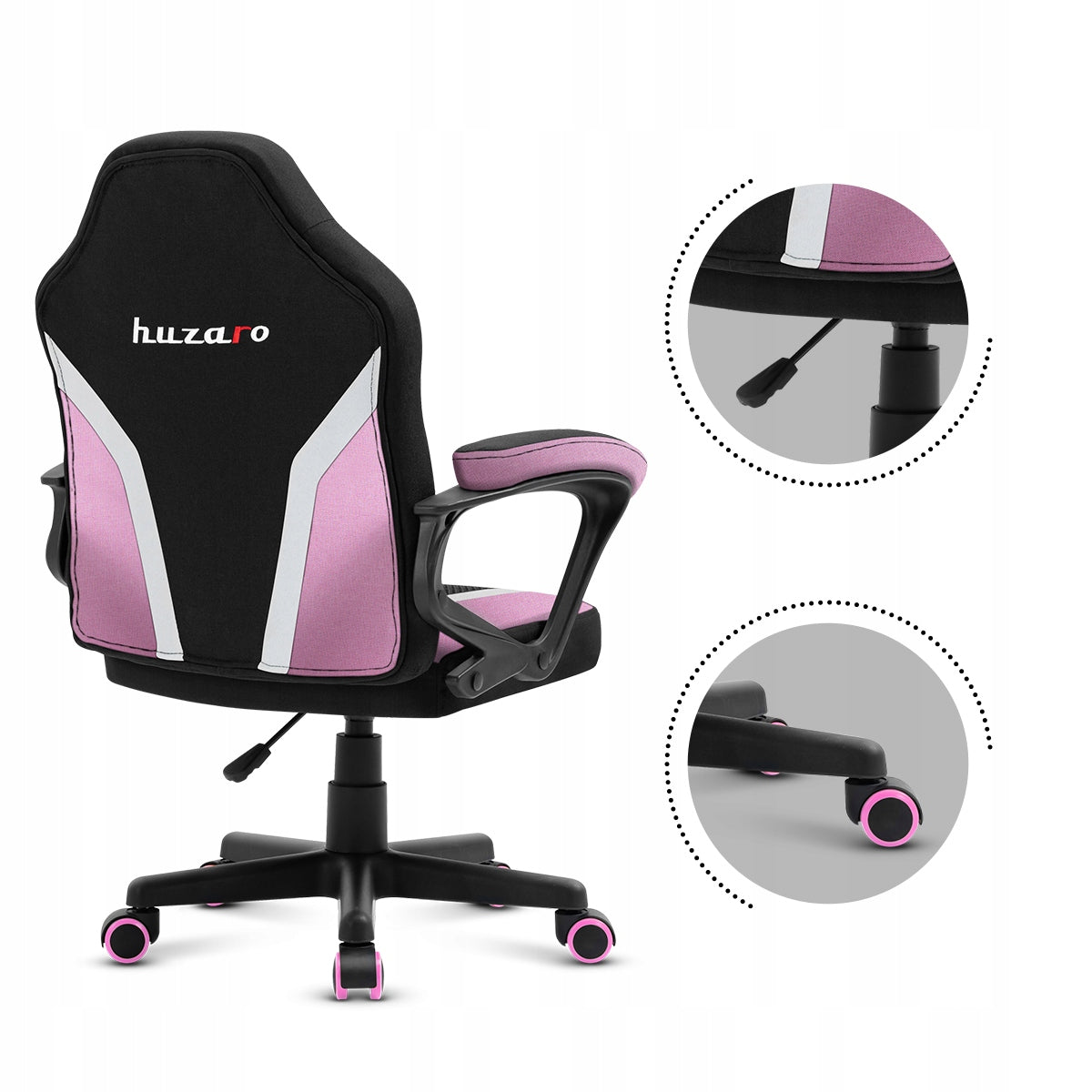 Huzaro Ranger Mesh 1.0 PINK SWIVEL GAMING CHAIR for children