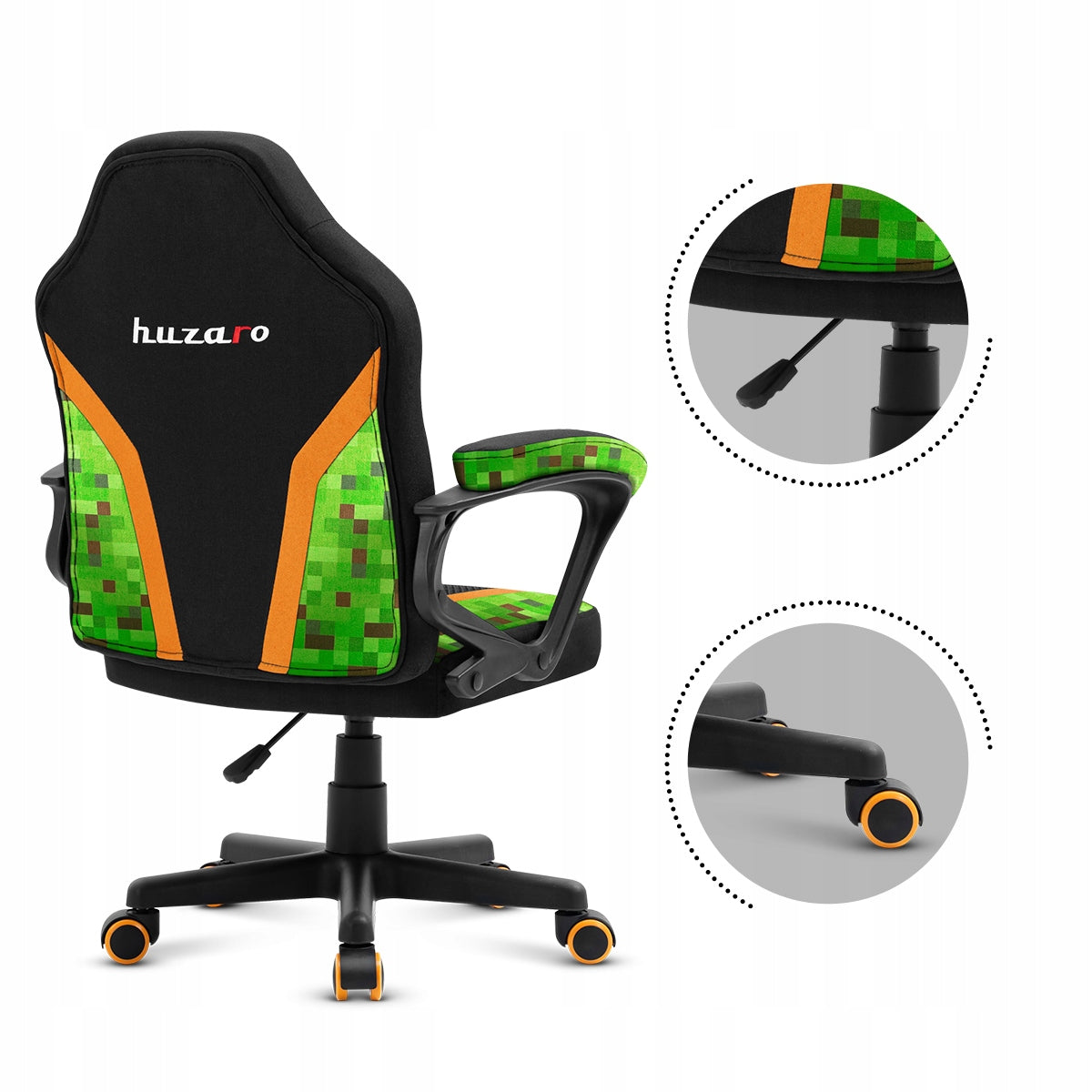 Huzaro Ranger Mesh 1.0 PIXEL SWIVEL GAMING CHAIR for Kids Furniture height 94 cm