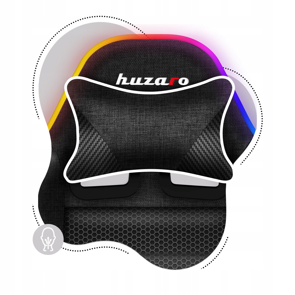 Huzaro SWIVEL GAMING CHAIR for children 100-160 cm Ranger 6.0 RGB LED Furniture height 117 cm