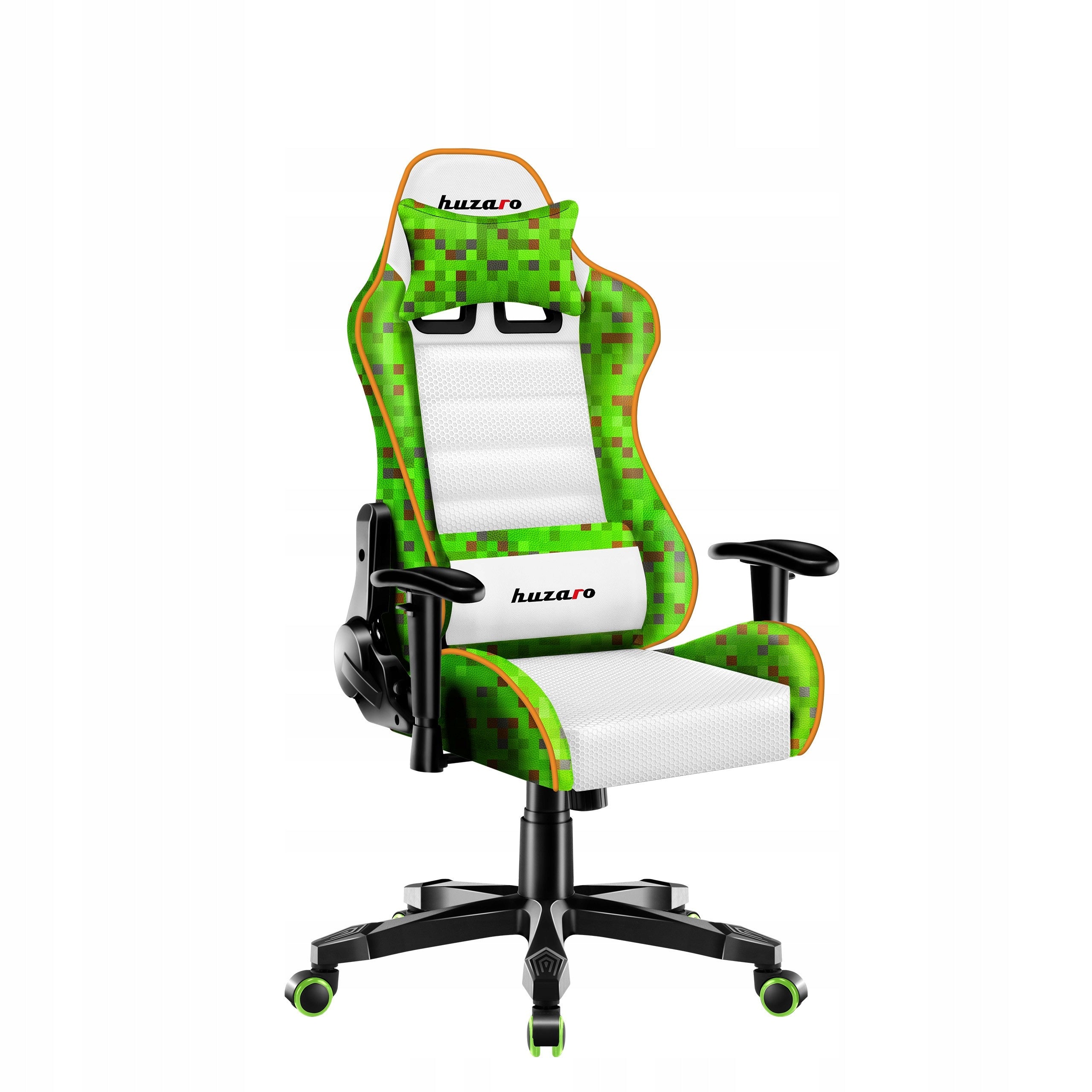Huzaro SWIVEL GAMING CHAIR for children 100-160cm Ranger 6.0 PIXEL WHITE Furniture height 117 cm