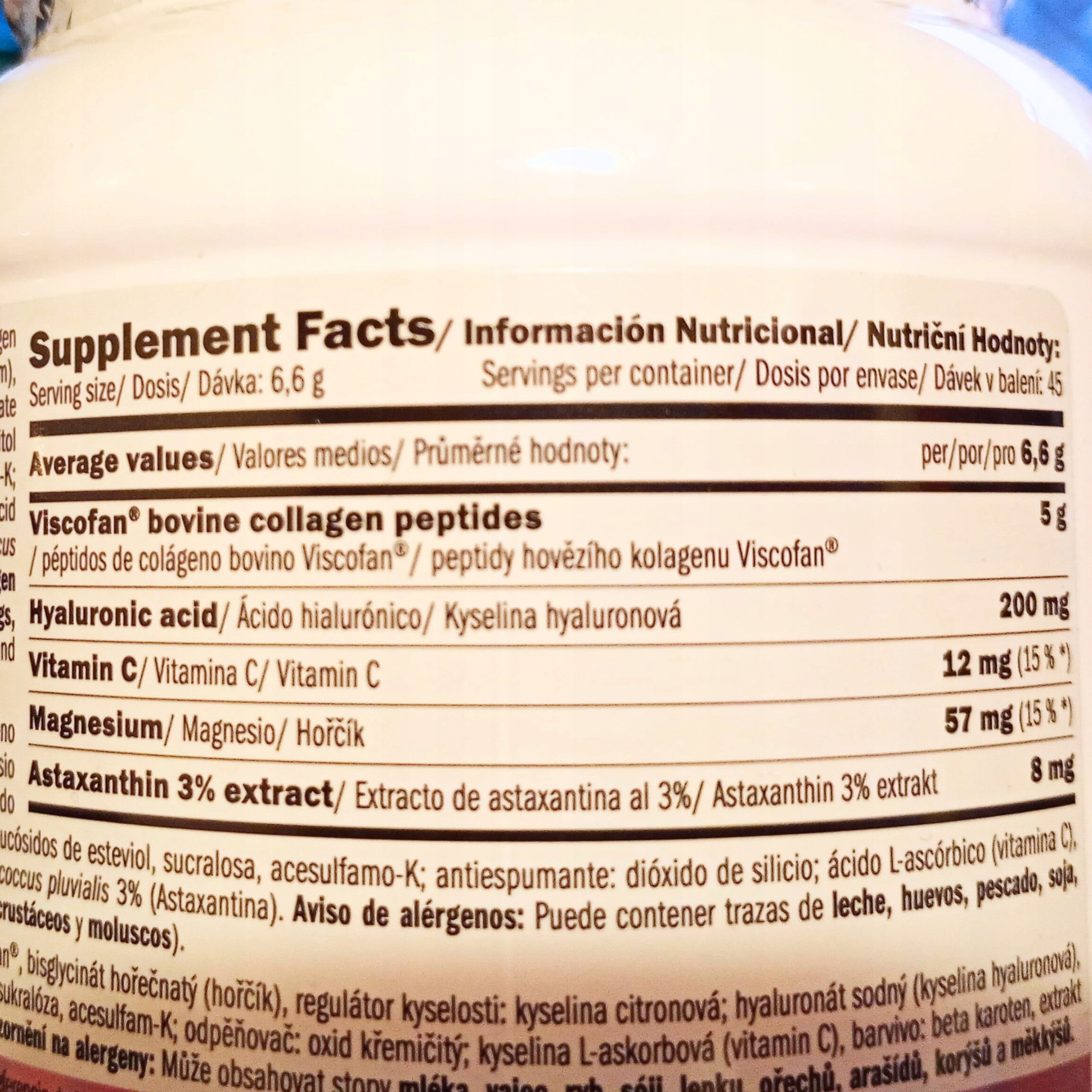 Hyaluronic Acid Beef Collagen Vitamin C for Drinking Strong Bones and Joints Medical device no
