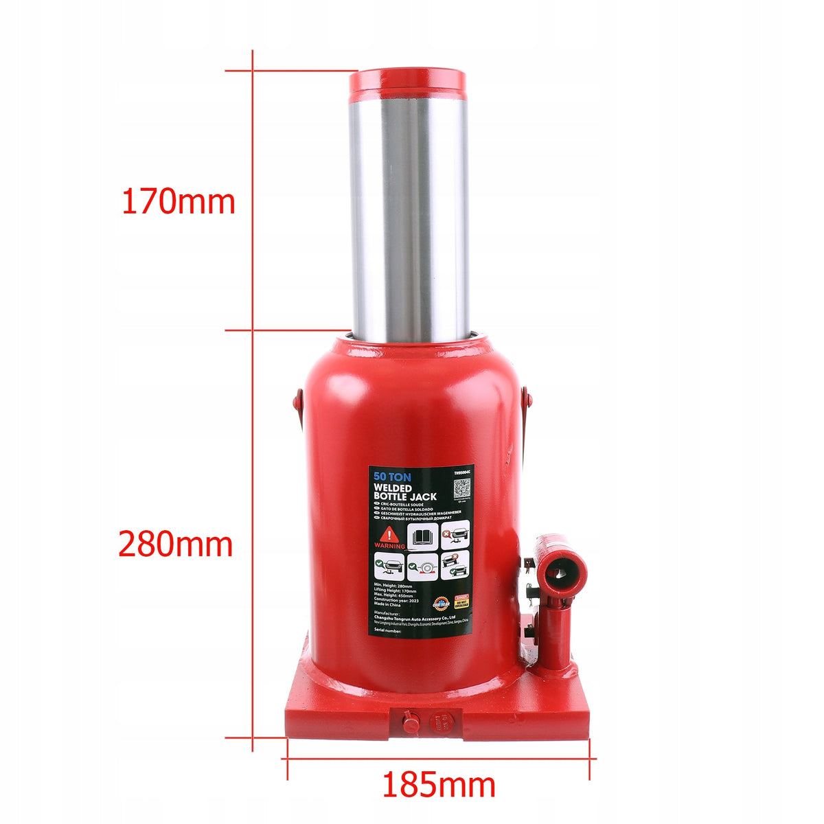Hydraulic Bollard Lift 50 Ton Big Red Bottle Lift Lever Brand Big Red